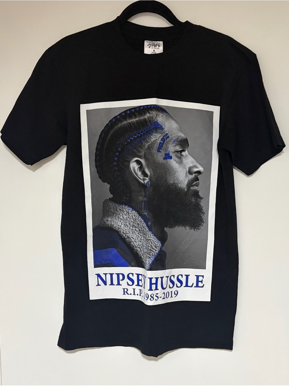 Nipsey Hussle Shaka Wear Black Graphic Crew Neck Tee Shirt Size Medium